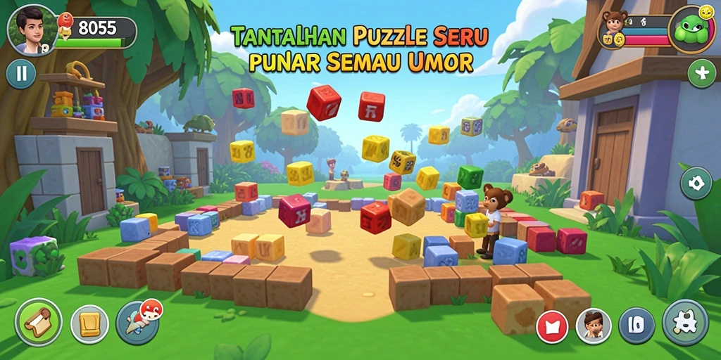 Tampilan menawan dari gameplay Puzzle yang menantang.
