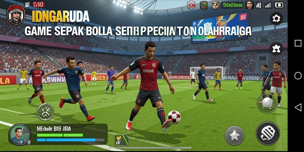 Tangkapan layar utama IDNGARUDA menampilkan aksi permainan sepak bola yang mendebarkan.