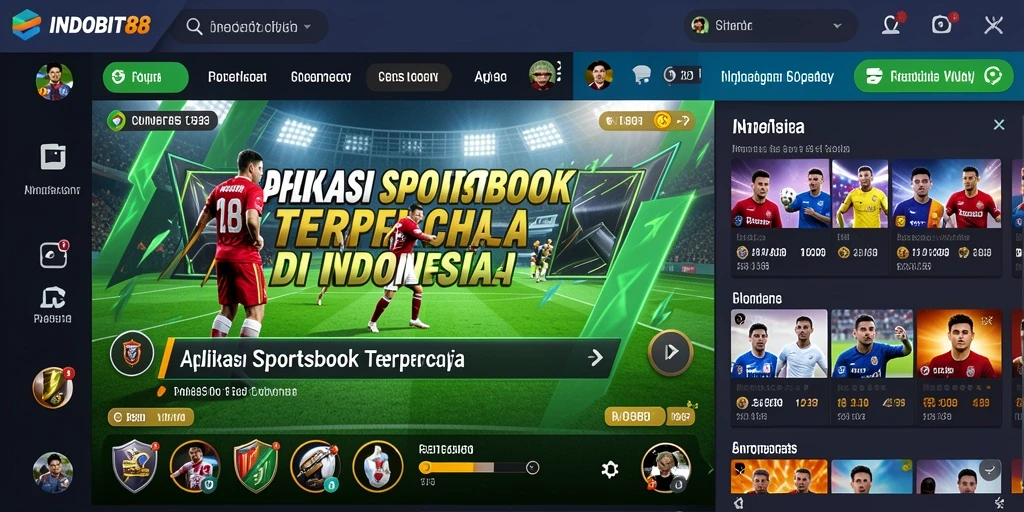 Tampilan utama INDOBIT88 dengan berbagai pilihan taruhan olahraga.