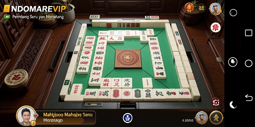 Tampilan gameplay menarik dalam INDOMAREVIP yang menunjukkan keseruan Mahjong.