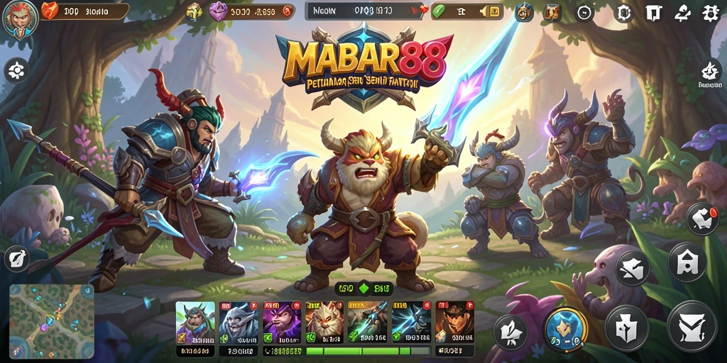 Screenshot gameplay <strong>MABAR88</strong> menunjukkan aksi seru dalam petualangan fantastis.