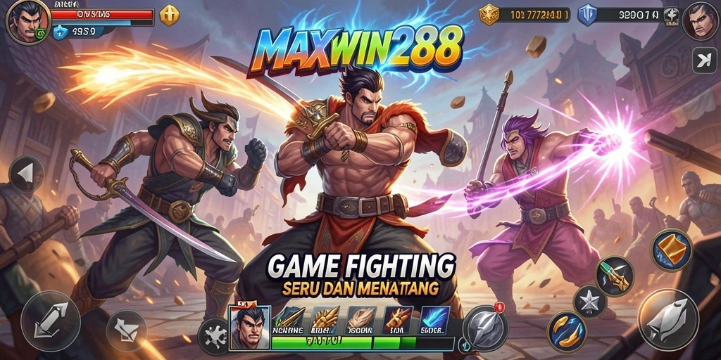 Tampilan menarik dari gameplay pertarungan di MAXWIN288.