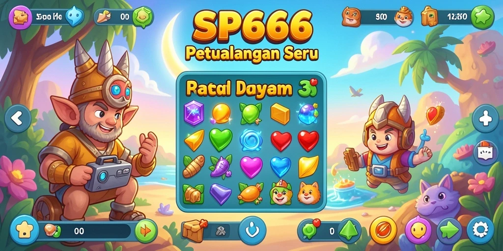 Tampilan gameplay SP666 yang menakjubkan dalam dunia Match-3.